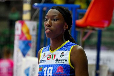 Paola Egonu (Conegliano) voleybol maçında İtalyan Serie A1 Kadınlar Imoco Volley Conegliano 'ya karşı İgor Gorgonzola Novara ile Treviso, İtalya' da Palaverde 'de, 21 Ekim 2021 - Fotoğraf: Ettore Griffoni