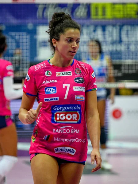 Veronica Costantini Novara Durante Partido Voleibol Italiano Serie Femenino Imoco — Foto de Stock