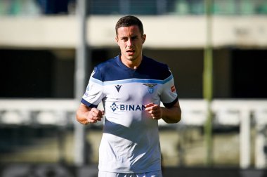 İtalyan futbolu Serie A maçında Adam Marusiç (Lazio) portresi, Verona, İtalya 'daki Marcantonio Bentegodi Stadyumu' nda Hellas Verona FC 'ye karşı SS Lazio maçı, 24 Ekim 2021 - Fotoğraf: Ettore Griffoni