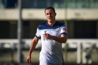 İtalyan futbolu Serie A maçında Adam Marusiç (Lazio) portresi, Verona, İtalya 'daki Marcantonio Bentegodi Stadyumu' nda Hellas Verona FC 'ye karşı SS Lazio maçı, 24 Ekim 2021 - Fotoğraf: Ettore Griffoni
