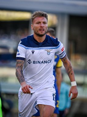 Ciro Immobile (Lazio) İtalya futbol takımı Serie A maçında Hellas Verona FC - SS Lazio maçı sırasında İtalya 'nın Verona kentindeki Marcantonio Bentegodi Stadyumu' nda yapıldı.