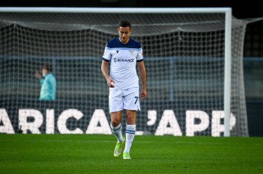 İtalyan futbolu Serie A maçında Adam Marusiç (Lazio) portresi, Verona, İtalya 'daki Marcantonio Bentegodi Stadyumu' nda Hellas Verona FC 'ye karşı SS Lazio maçı, 24 Ekim 2021 - Fotoğraf: Ettore Griffoni