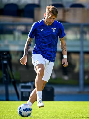 Ciro Immobile (Lazio) İtalyan futbolu serisi A maçında ısınma turu sırasında, İtalya 'nın Verona kentindeki Marcantonio Bentegodi Stadyumu' nda Hellas Verona FC 'ye karşı SS Lazio maçında, 24 Ekim 2021 - Fotoğraf: Ettore Griffoni