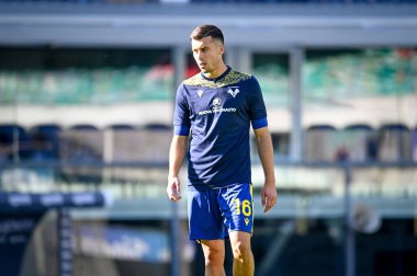 Nicolo Casale (Verona), İtalya 'nın Verona şehrindeki Marcantonio Bentegodi Stadyumu' nda oynanan Hellas Verona FC - SS Lazio maçında 24 Ekim 2021 - Fotoğraf: Ettore Griffoni