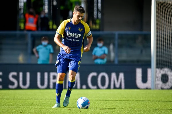 Miguel Veloso Verona Ritratto Azione Durante Partita Calcio Italiano Serie — Foto Stock