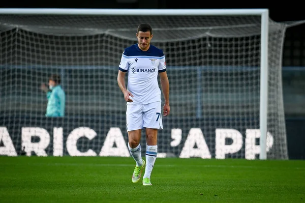 Adam Marusic Lazio Portrét Během Italského Fotbalu Serie Zápas Hellas — Stock fotografie