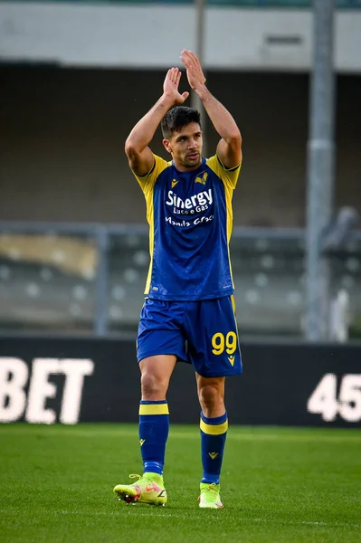 Giovanni Simeoni Verona Felicidad Durante Partido Fútbol Italiano Serie Hellas — Foto de Stock