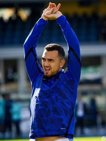 Gonzalo Escalante (Lazio) İtalya futbol takımı Serie A maçında ısınma turu sırasında, 24 Ekim 2021 'de İtalya' nın Verona kentinde Marcantonio Bentegodi Stadyumu 'nda Hellas Verona FC' ye karşı SS Lazio 'nun portresi - Fotoğraf: Ettore Griffoni