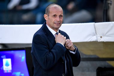 Massimiliano Allegri (Teknik Direktör Juventus) İtalyan futbolu Serie A maçı sırasında Verona, İtalya 'da Marcantonio Bentegodi Stadyumu' nda Hellas Verona FC - 30 Ekim 2021