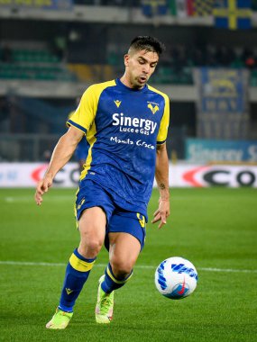 Giovanni Simeoni (Verona) İtalyan futbolu Serie A maçı sırasında İtalya 'nın Verona kentindeki Marcantonio Bentegodi Stadyumu' nda Hellas Verona FC 'ye karşı Juventus FC maçı, 30 Ekim 2021 - Fotoğraf: Ettore Griffoni