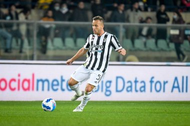 Melo Arthur (Juventus) İtalyan futbolu Serie A maçı sırasında İtalya 'nın Verona kentindeki Marcantonio Bentegodi Stadyumu' nda Hellas Verona FC 'ye karşı Juventus FC maçı, 30 Ekim 2021 - Fotoğraf: Ettore Griffoni