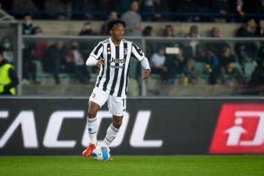 Juan Cuadrado (Juventus) İtalyan futbolu Serie A maçı sırasında İtalya 'nın Verona kentindeki Marcantonio Bentegodi Stadyumu' nda Hellas Verona FC 'ye karşı Juventus FC maçı, 30 Ekim 2021 - Fotoğraf: Ettore Griffoni