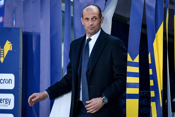 Massimiliano Allegri Head Coach Juventus Portrait Italian Soccer Serie Match — Stock Photo, Image