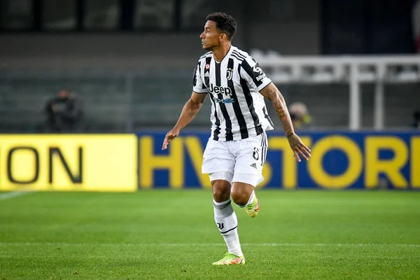 Danilo (Juventus) İtalyan futbol takımı Serie A 'nın 30 Ekim 2021' de İtalya 'nın Verona kentinde Marcantonio Bentegodi Stadyumu' nda oynanan Hellas Verona FC ile Juventus FC maçında portresi.