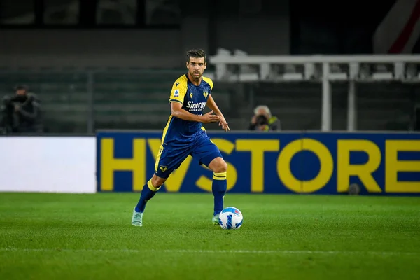 Miguel Veloso Verona Retrato Ação Durante Futebol Italiano Série Jogo — Fotografia de Stock