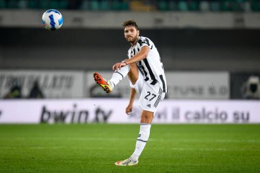 Manuel Locatelli (Juventus) İtalyan futbolu Serie A maçı sırasında İtalya 'nın Verona kentindeki Marcantonio Bentegodi Stadyumu' nda Hellas Verona FC 'ye karşı Juventus FC maçı, 30 Ekim 2021 - Fotoğraf: Ettore Griffoni