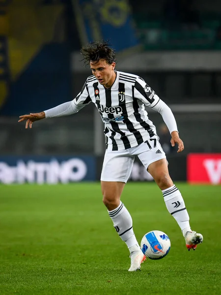 Luca Pellegrini Juventus Porträtt Aktion Italiensk Fotboll Serie Match Hellas — Stockfoto