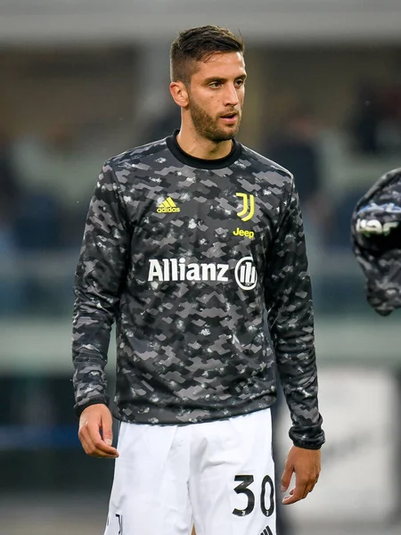Rodrigo Bentancur Juventus Portré Bemelegítés Közben Olasz Futball Serie Mérkőzésen — Stock Fotó