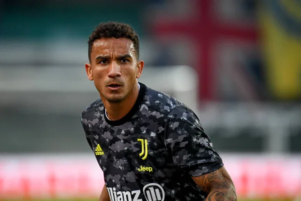 Danilo Juventus Portrét Během Zahřívání Během Italského Fotbalu Serie Zápas — Stock fotografie