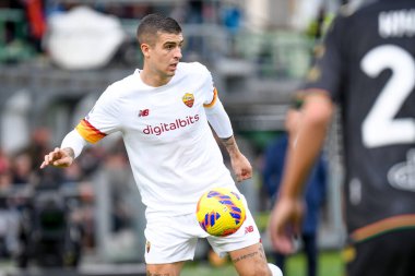 Roma 'nın Gianluca Mancini portresi İtalyan futbolu Serie A maçında Venezia FC ile AS Roma maçında Venedik, İtalya' daki Pier Luigi Penzo stadyumunda, 07 Kasım 2021 - Fotoğraf: Ettore Griffoni