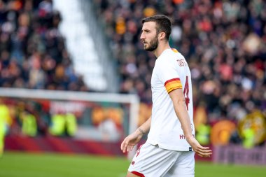 İtalyan futbolu Serie A maçında Roma 'nın Bryan Cristante portresi Venezia FC ile AS Roma maçında Venedik, İtalya' daki Pier Luigi Penzo stadyumunda, 07 Kasım 2021 - Fotoğraf: Ettore Griffoni