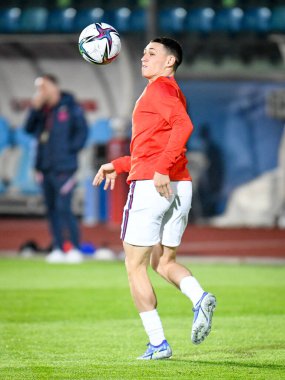 İngiltere 'den Phil Foden FIFA Dünya Kupası elemeleri sırasında Katar 2022 - San Marino' daki San Marino Stadyumu 'nda San Marino' ya karşı İngiltere - 15 Kasım 2021 - Fotoğraf: Ettore Griffoni