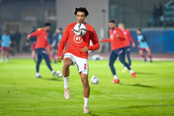 İngiltere 'den Trent Alexander-Arnold FIFA Dünya Kupası elemeleri sırasında Katar 2022 Dünya Kupası elemeleri - San Marino' daki San Marino Stadyumu 'nda San Marino - 15 Kasım 2021 - Fotoğraf: Ettore Griffoni