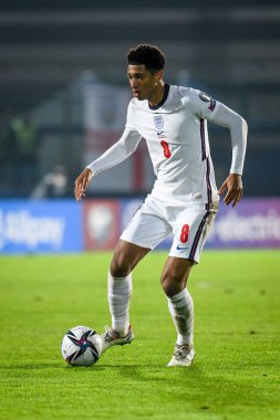 İngiltere 'den Jude Bellingham FIFA Dünya Kupası elemeleri sırasında Katar 2022 Dünya Kupası elemeleri - San Marino' daki San Marino Stadyumu 'nda San Marino' ya karşı İngiltere - 15 Kasım 2021