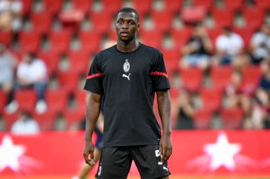 Fode 'Ballo-Toure' (Milan), İtalya 'nın Trieste kentindeki Nero Rocco Stadyumu' nda oynanan AC Milan-Panathinaikos FC maçında portresi.