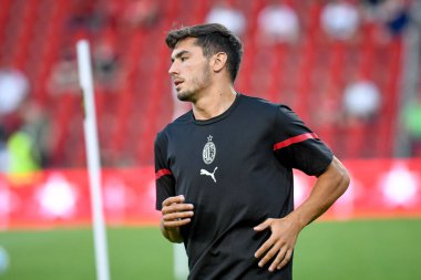 Brahim Diaz (Milan), İtalya 'nın Trieste kentindeki Nereo Rocco Stadyumu' nda oynanan AC Milan-Panathinaikos FC maçında portresi.