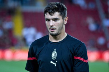 Brahim Diaz (Milan), İtalya 'nın Trieste kentindeki Nereo Rocco Stadyumu' nda oynanan AC Milan-Panathinaikos FC maçında portresi.