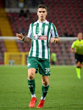 Georgios Sideras (Panathinaikos), İtalya 'nın Trieste kentindeki Nereo Rocco Stadyumu' nda oynanan AC Milan-Panathinaikos FC maçında görev başındaki portre, 14 Ağustos 2021 - Fotoğraf: Ettore Griffoni