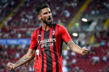 Olivier Giroud (Milan) portrait  during  friendly football match AC Milan vs Panathinaikos FC at the Nereo Rocco stadium in Trieste, Italy, August 14, 2021 - Credit: Ettore Griffoni clipart