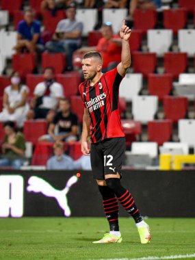 Ante Rebiç (Milan), İtalya 'nın Trieste kentindeki Nereo Rocco stadyumunda oynanan AC Milan-Panathinaikos FC maçında portresi.