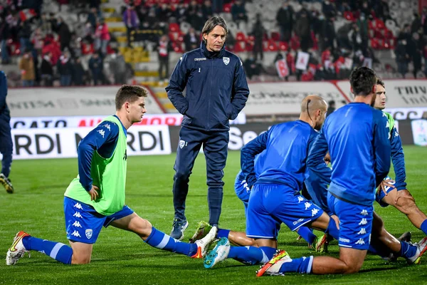 Filippo Inzaghi Treinador Brescia Durante Aquecimento Com Jogadores Durante Campeonato — Fotografia de Stock