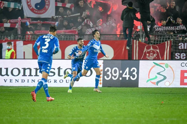 Massimo Bertagnoli Brescia Celebrates Scoring Goal Italian Football Championship League — Stock Photo, Image