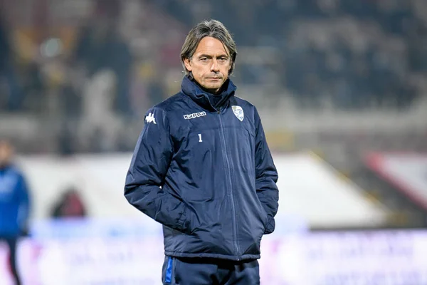 Filippo Inzaghi Entrenador Jefe Brescia Retrato Durante Campeonato Italiano Fútbol —  Fotos de Stock