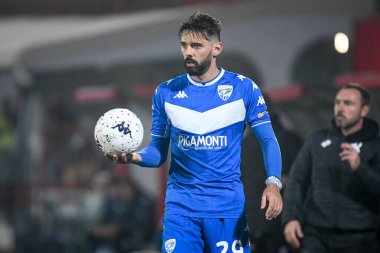 Marko Pajac (Brescia), İtalya Futbol Şampiyonası Ligi BKT Vicenza-Brescia Calcio maçında 20 Kasım 2021 'de İtalya' nın Vicenza şehrindeki Romeo Menti Stadyumu 'nda çekildi.