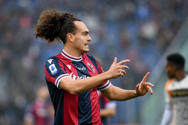 İtalya 'nın Bologna şehrinde 21 Kasım 2021' de Renato Dall & # 39; Ara Stadyumu 'nda oynanan İtalya futbolu Serie A maçında Bologna FC, Venezia FC' ye karşı.