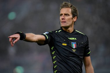 İtalyan futbolu Serie A maçında Daniele Chiffi 'nin portresi Bologna FC - Venezia FC maçı sırasında İtalya' nın Bologna kentindeki Renato Dall & # 39; Ara stadyumunda yapıldı.