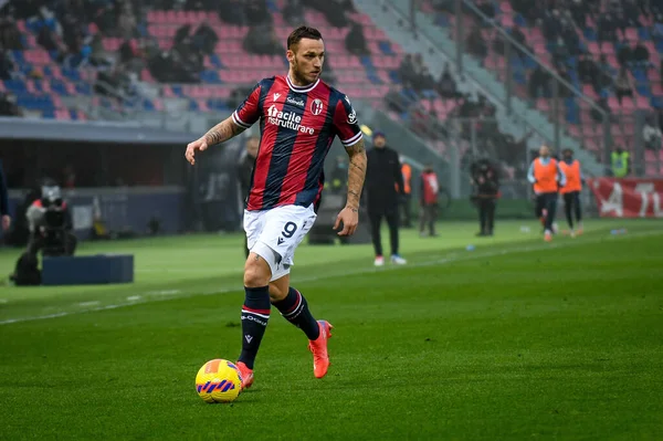 Bologna 'dan Marko Arnautoviç İtalya futbolu Serie A maçında Renato Dall & # 39; Ara stadyumunda Bologna FC - 21 Kasım 2021
