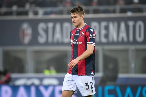 Jerdy Schouten Bolonha Retrato Durante Futebol Italiano Série Jogo