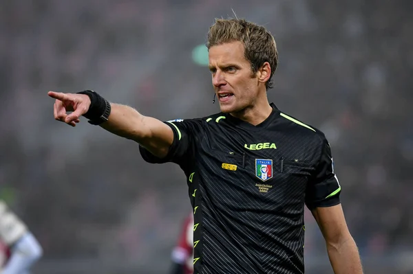 İtalyan futbolu Serie A maçında Daniele Chiffi 'nin portresi Bologna FC - Venezia FC maçı sırasında İtalya' nın Bologna kentindeki Renato Dall & # 39; Ara stadyumunda yapıldı.