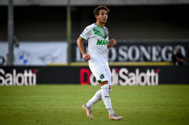 Maxime Lopez (Sassuolo) İtalya 'da 21 Ağustos 2021 tarihinde İtalya' nın Verona kentinde oynanan Marcantonio Bentegodi Stadyumu 'nda Hellas Verona FC' ye karşı ABD Sassuolo (portreler) maçı sırasında
