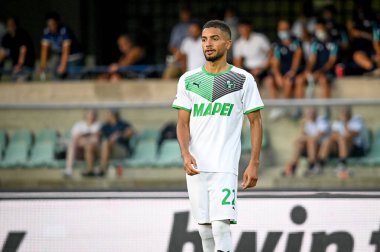 Jeremy Toljan (Sassuolo) İtalya futbolu Serie A maçı sırasında İtalya 'nın Verona kentindeki Marcantonio Bentegodi Stadyumu' nda Hellas Verona FC 'ye (portreler) karşı, 21 Ağustos 2021 - Fotoğraf: Ettore Griffoni