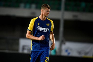 Pawel Dawidowicz (Verona) İtalya futbol takımı Serie A maçında Hellas Verona FC - ABD Sassuolo (portreler) maçı sırasında İtalya 'nın Verona kentindeki Marcantonio Bentegodi Stadyumu' nda 21 Ağustos 2021