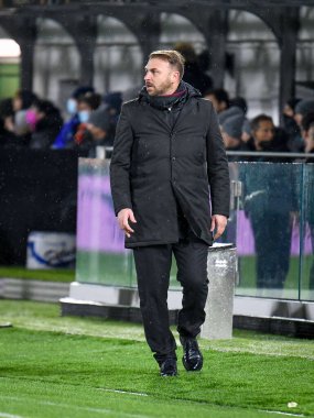 Venezia teknik direktörü Paolo Zanetti İtalya futbol takımı Serie A maçında Venezia FC ile Inter FC arasında 27 Kasım 2021 'de İtalya, Venedik' teki Pier Luigi Penzo Stadyumu 'nda oynandı.