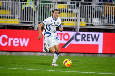 İtalya Futbol Serisi sırasında İtalya 'nın Matteo Darmian portresi Venezia FC-Inter FC maçı sırasında 27 Kasım 2021' de Venedik 'teki Pier Luigi Penzo Stadyumu' nda yapıldı.