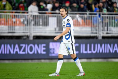 İtalya futbolu sırasındaki Matteo Darmian portresi Venezia FC-Inter FC maçı Venedik, İtalya 'daki Pier Luigi Penzo Stadyumu' nda, 27 Kasım 2021