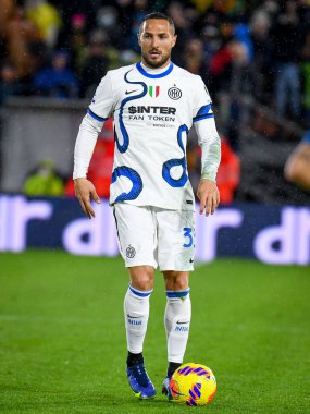 Inter 'in Danilo D' Ambrosio portresi İtalyan futbolu Serie A maçı sırasında Venezia FC ile Inter FC arasında Venedik, İtalya 'daki Pier Luigi Penzo Stadyumu' nda 27 Kasım 2021 'de oynanmıştır.